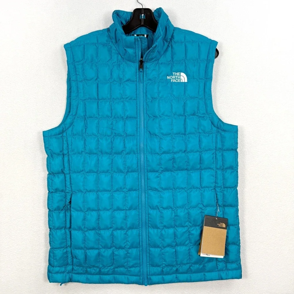 The North Face Thermoball Vest Mens Size M‎ Alkaline Blue Packable - NEW